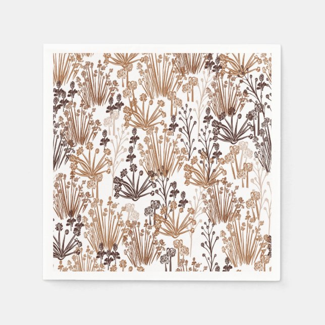 Rustikales Boho Thorn & Thistle Outdoorsy Paper Serviette (Vorderseite)