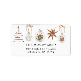 Rustikales Boho Wasserfarbe Weihnachten Adressaufkleber