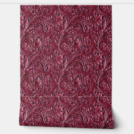 Rustikales Bordeaux-gefertigtes Leder Tapete