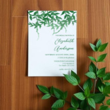 Rustikales botanisches Blätter Brautparty