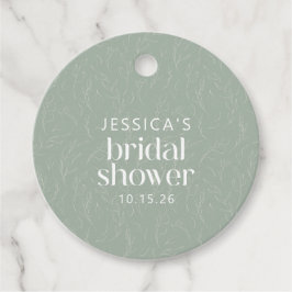 Rustikales, botanisches Brautparty Geschenkanhänger