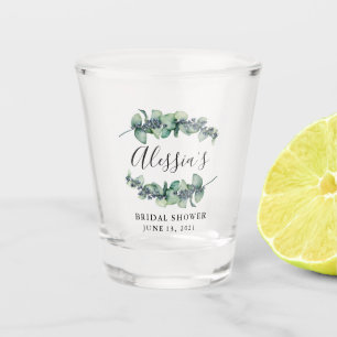 Rustikales botanisches Brautparty Gunst Shot Glass Schnapsglas