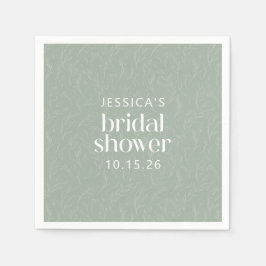 Rustikales botanisches Brautparty Serviette