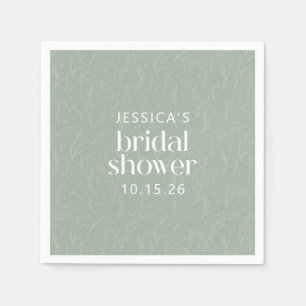 Rustikales botanisches Brautparty Serviette