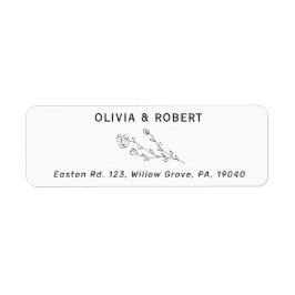 Rustikales botanisches Hochzeitrücksendesiegel