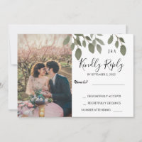 Rustikales botanisches mit Monogramm Foto Hochzeit