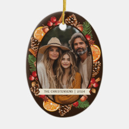 Rustikales botanisches Pinecones Pine Foto Keramik Ornament