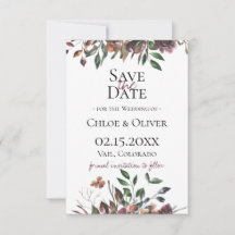 rustikales botanisches Save the Date