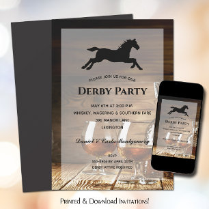 Rustikales Bourbon Derby Party Einladung