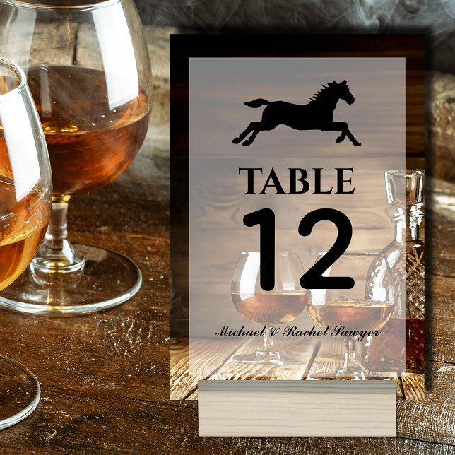 Rustikales Bourbon Derby Racing Party Tischnummer (Rustic Bourbon Derby Horse Racing Party Table Numbers)