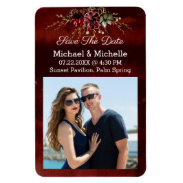 Rustikales Braun Save the Date unseres Hochzeitsma Magnet