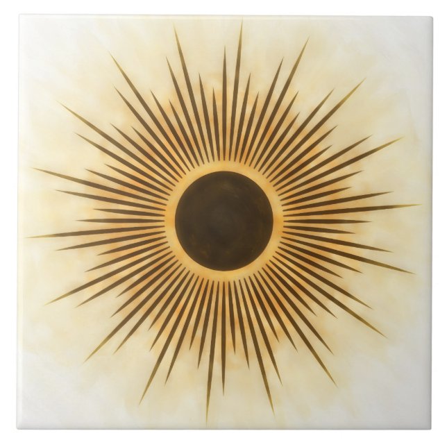 Rüstikales braunes Gold-Sonnenstrahl-Kunstfliese Fliese (Vorderseite)