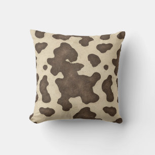 Rustikales Braunes Kuh Print Country Western Rodeo Kissen