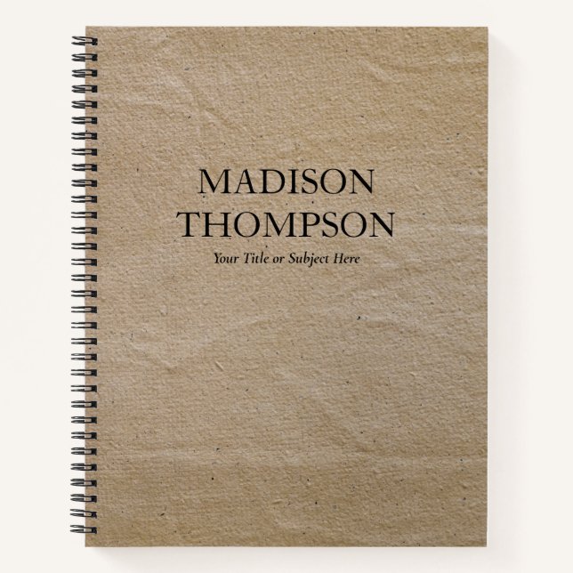 Rustikales, braunes Vintages Papier, einfaches Ant Notizbuch (Vorderseite)