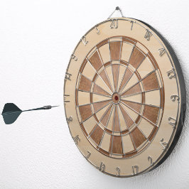 Rustikales Braunholz Classic Dartscheibe