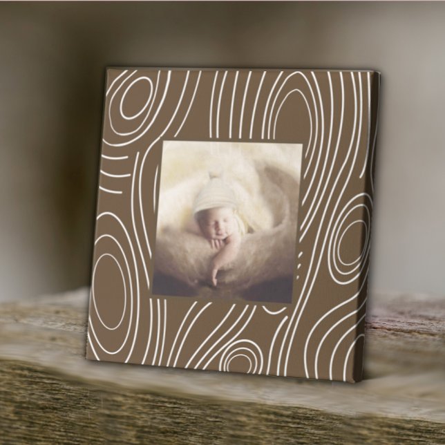 Rustikales Braunholz Gran Vintag Moderne Kunst Leinwanddruck (Von Creator hochgeladen)