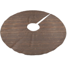 Rustikales Braunholz Polyester Weihnachtsbaumdecke