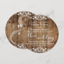 Rustikales Braunholz und Weiße Typografie Hochzeit