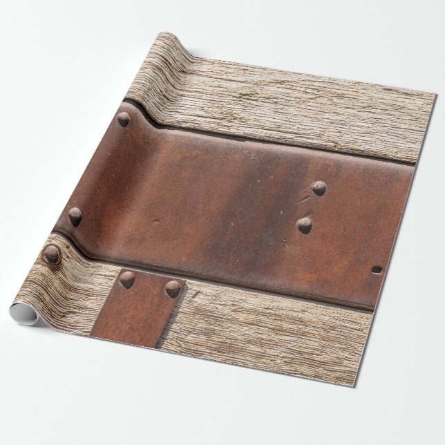 Rustikales Braunholzdesign Geschenkpapier (Ungerollt)