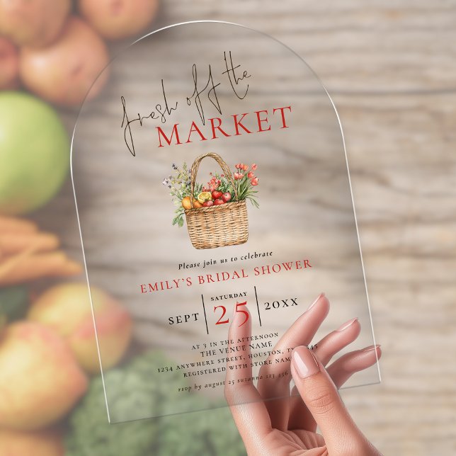 Rustikales Brautparty Acryleinladungen (Closer view)