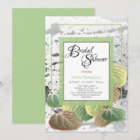Rustikales Brautparty Aspen Bark und Blätter