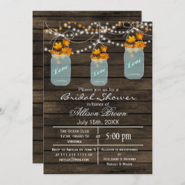 Rustikales Brautparty aus Barnholz Einladung