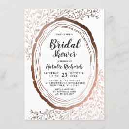 Rustikales Brautparty aus Kupfer-Scheiben Einladung