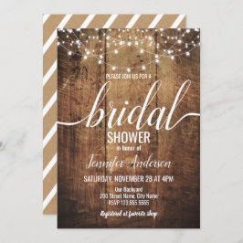 Rustikales Brautparty Einladung