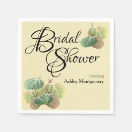 Rustikales Brautparty Fall Aspen Blätter Gelb Serviette