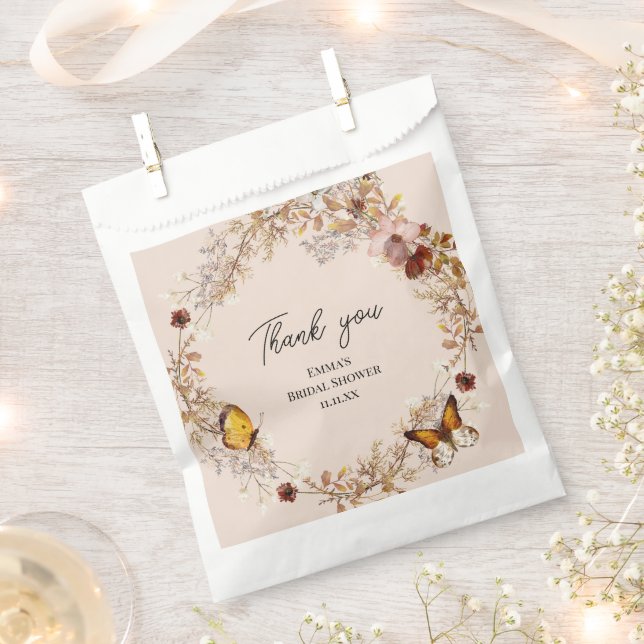 Rustikales Brautparty für die Wildblume im Herbst Geschenktütchen (Ausgeschnitten)