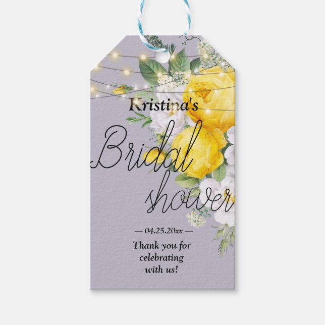 Rustikales Brautparty Geschenkanhänger (Vorderseite)