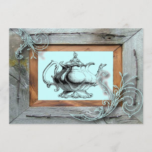 Rustikales Brautparty Tee Party Einladung