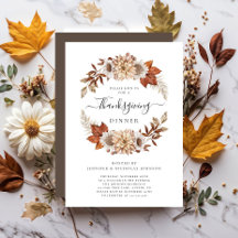 Rustikales Brawn Fall Floral Erntedank Dinner