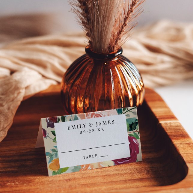 Rustikales Bronzemongramm Platzkarte (Von Creator hochgeladen)