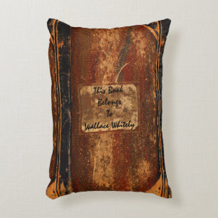 Rustikales Buch Cover Cushions Old Grunge Text Boo Dekokissen
