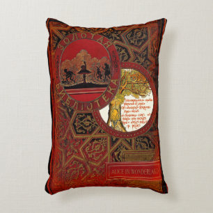 Rustikales Bucheinband-Kissen die Cheshire-Katze Zierkissen