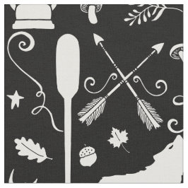 Rustikales Buffalo Deer Arrows wolf Woodland Muste Stoff