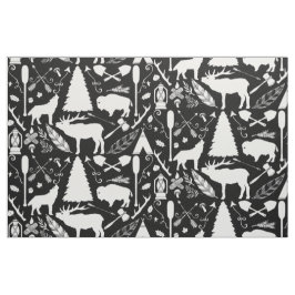 Rustikales Buffalo Deer Arrows wolf Woodland Muste Stoff