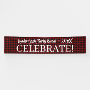 Rustikales Buffalo Kariert Celebrate individuell a Banner