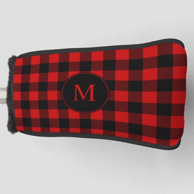 Rustikales Buffalo Kariert mit Ihrer Monogram Golf Headcover (Vorderseite)
