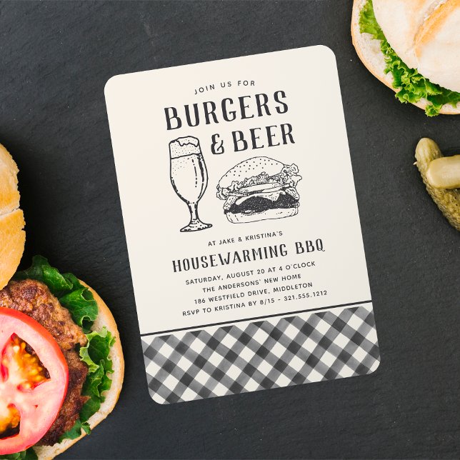 Rustikales Burgers & Beer Housewarming GRILLEN Par Einladung (Von Creator hochgeladen)