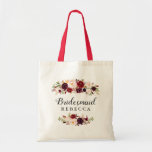 Rustikales Burgund Red Floral Bridesmaid Gefallen Tragetasche<br><div class="desc">Rustikales Burgund Red Floral Bridesmaid Gefallen Tote Tag. (1) Für weitere Anpassungen klicken Sie bitte auf den Link "Weiter anpassen" und verwenden Sie unser Designwerkzeug,  um diese Vorlage zu ändern. (2) Wenn Sie Hilfe oder passende Artikel benötigen,  kontaktieren Sie mich bitte.</div>