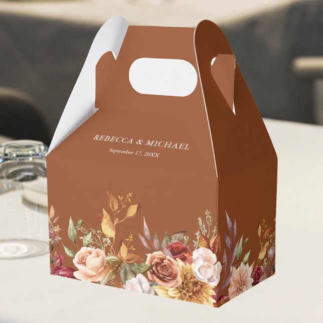 Rustikales Burgund Terracotta Hochzeit Geschenkschachtel (Von Creator hochgeladen)