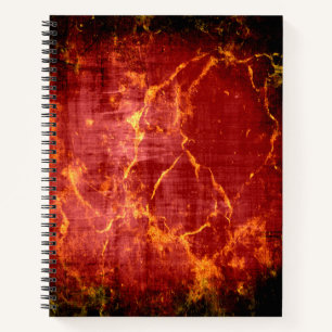 Rustikales Burgunder Schwarz- und Goldmarmor Notizbuch