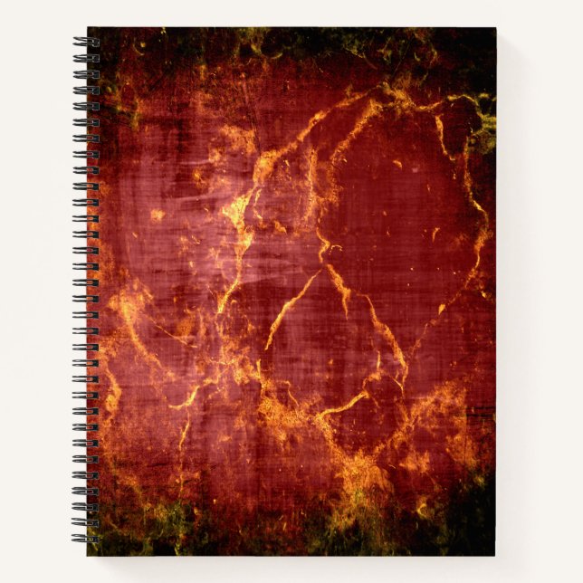 Rustikales Burgunder Schwarz- und Goldmarmor Notizbuch (Vorderseite)