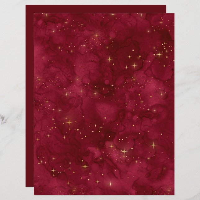 Rustikales burgundy Red Texture Scrapbook Paper (Vorne/Hinten)