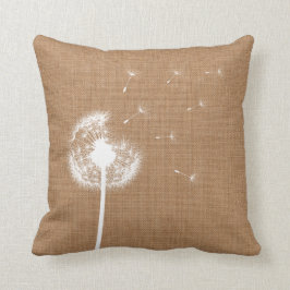 Rustikales Burlap-Kronleuchter Kissen Kissen