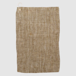 Rustikales Burlap Nature Pattern Golf Handtuch - E