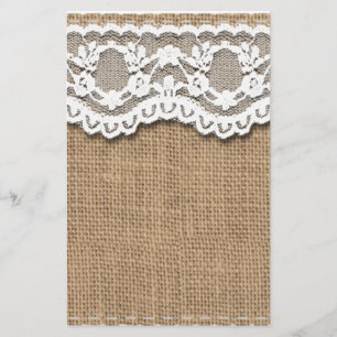 Rustikales Burlap und Lace