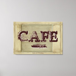 Rustikales Café Küche Canvas Print - Alter Farbe Leinwanddruck